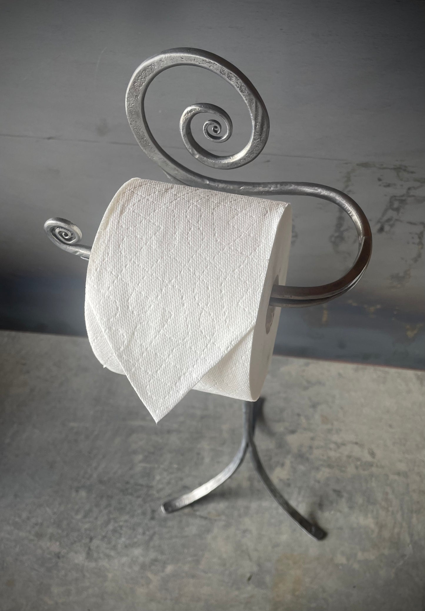 Scrolled Standing Toilet Paper Holder