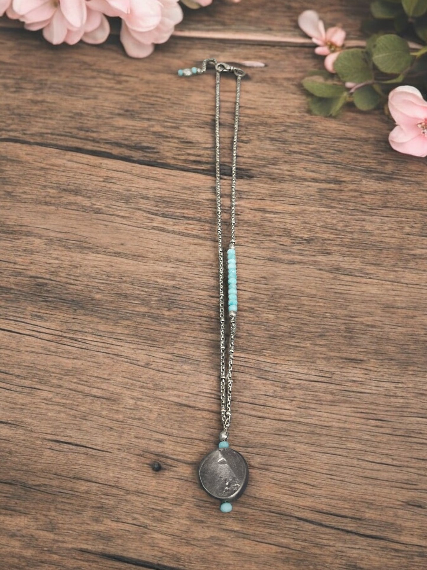 Amazonite & Steel Necklace