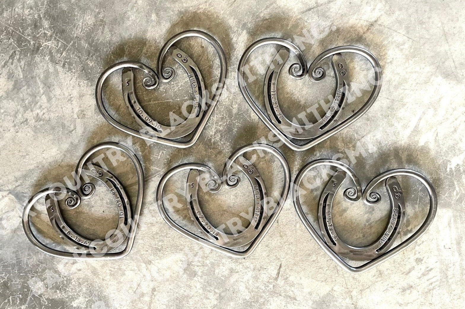 Personalized Horseshoe Heart Trivet